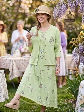 Light Green spring has sprung & lace Floral Maxi Dress with Matching jacket